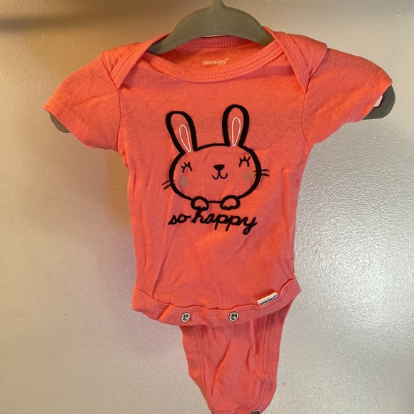 Newborn Girls Onesies Brand (5) bunny onesies Lot - Picture 2 of 5
